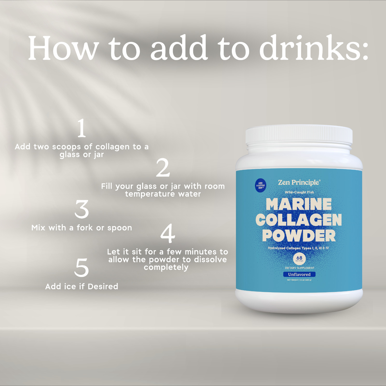 Marine Collagen Peptides Hydrolyzed. Wild-Caught Fish. All Natural 1.5 lb