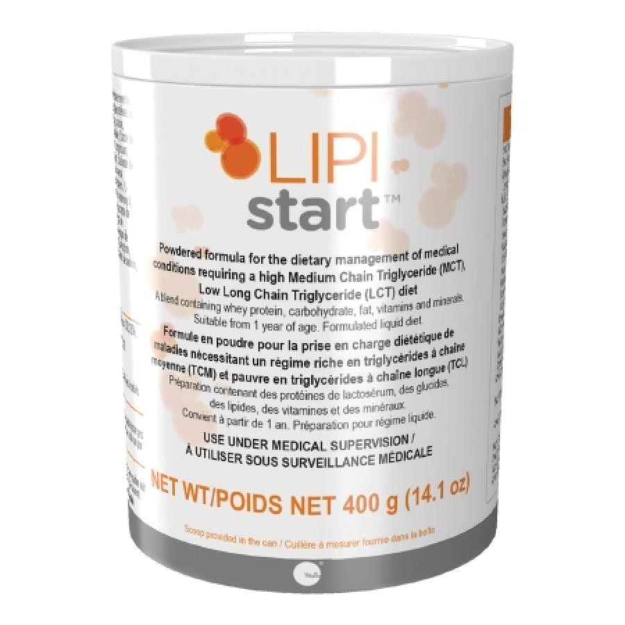 Lipistart Powder Formula Oral Supplement, Unflavored, 400 Gram Can, 6 Count