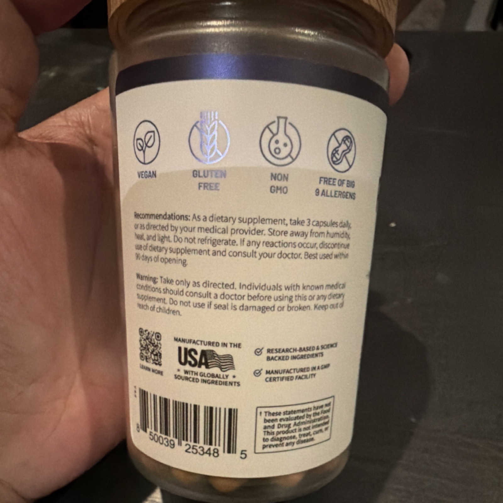 SNAP Prostate Health Dietary Supplement 2000mg Vegan Gluten-Free Non-GMO 90 Caps