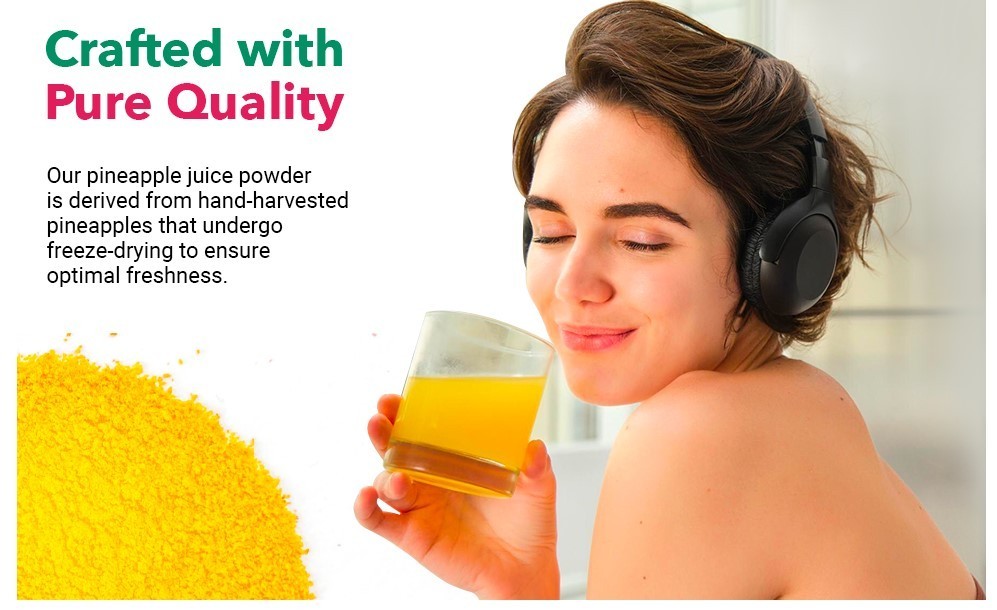Pineapple Fruit Powder, Concentrate for Drink Mix, Smoothies, Sugar Free 16 Oz