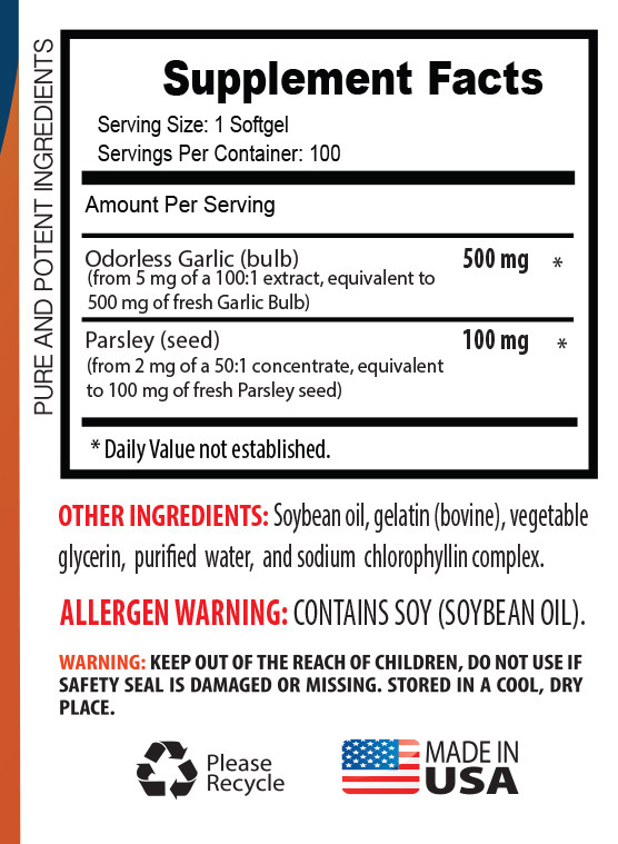 lower blood sugar levels, Odorless Garlic & Parsley 600mg 1B, super multivitamin