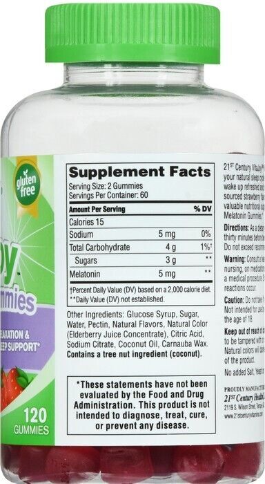 21ST CENTURY VITAJOY MELATONIN 5MG GUMMIES 120CT