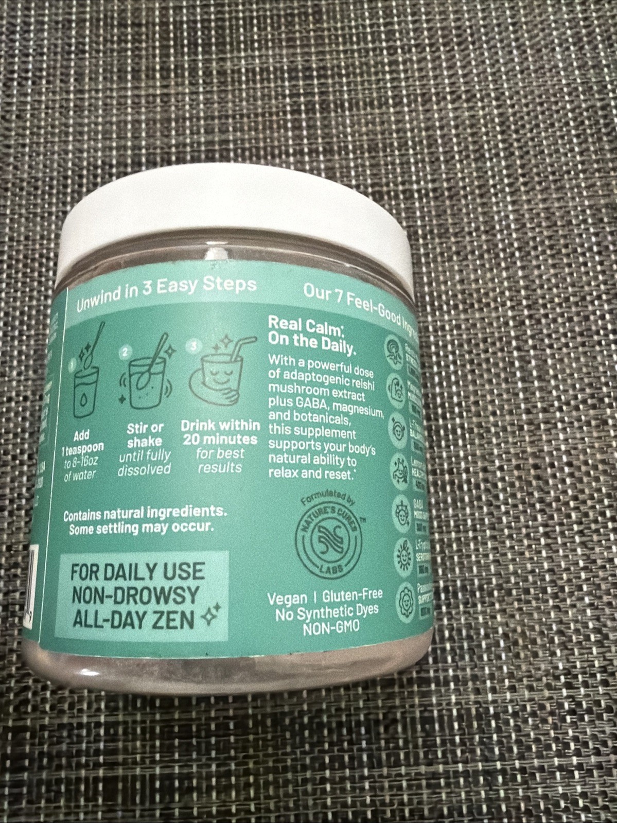 Third Nature Calm Drink Mix Powder Peach Mango 30 Servings BRAND NEW SEALED12/27