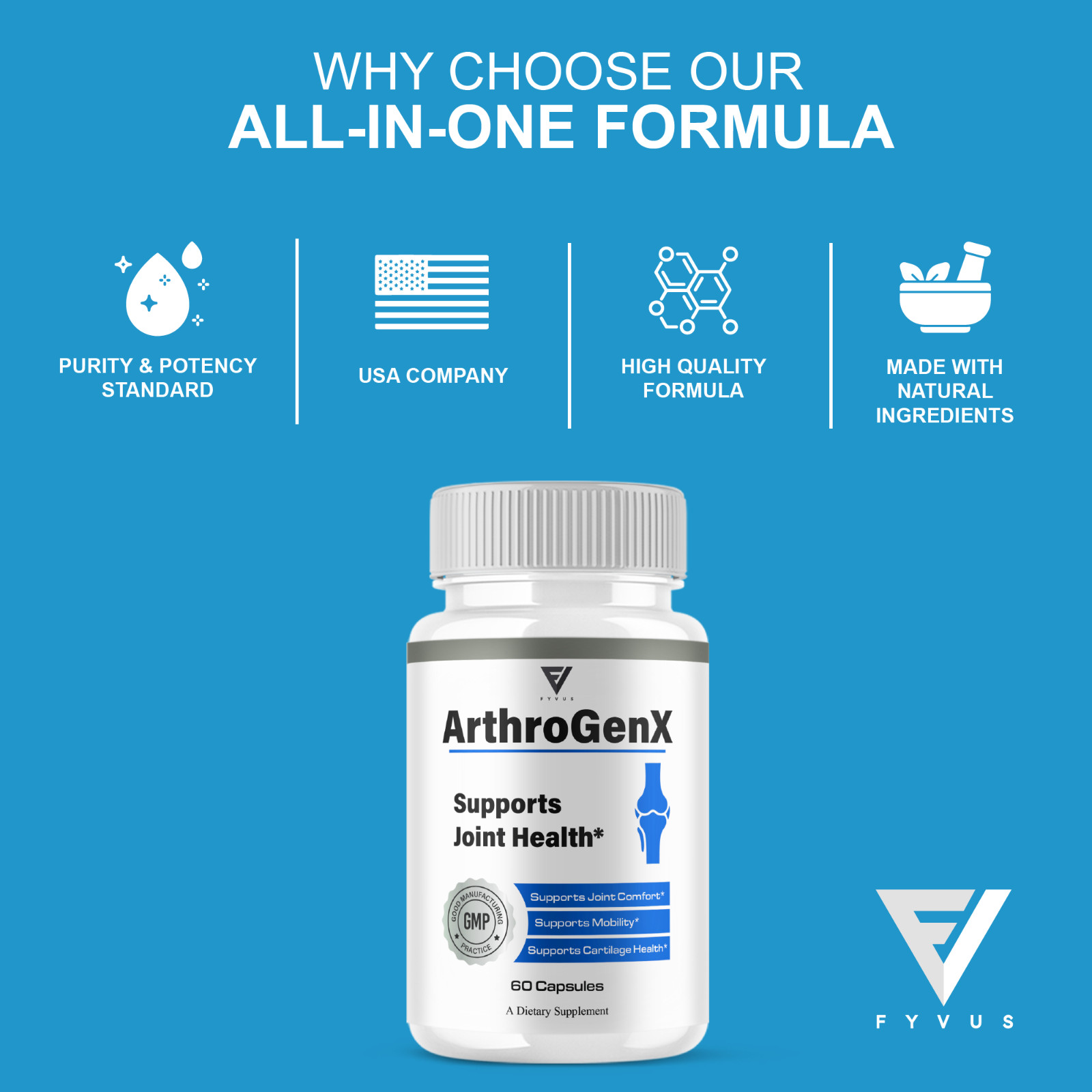 (2 Pack) Arthogenx Advanced Joint Support, Artho Gen X Supplement (120 Capsules)