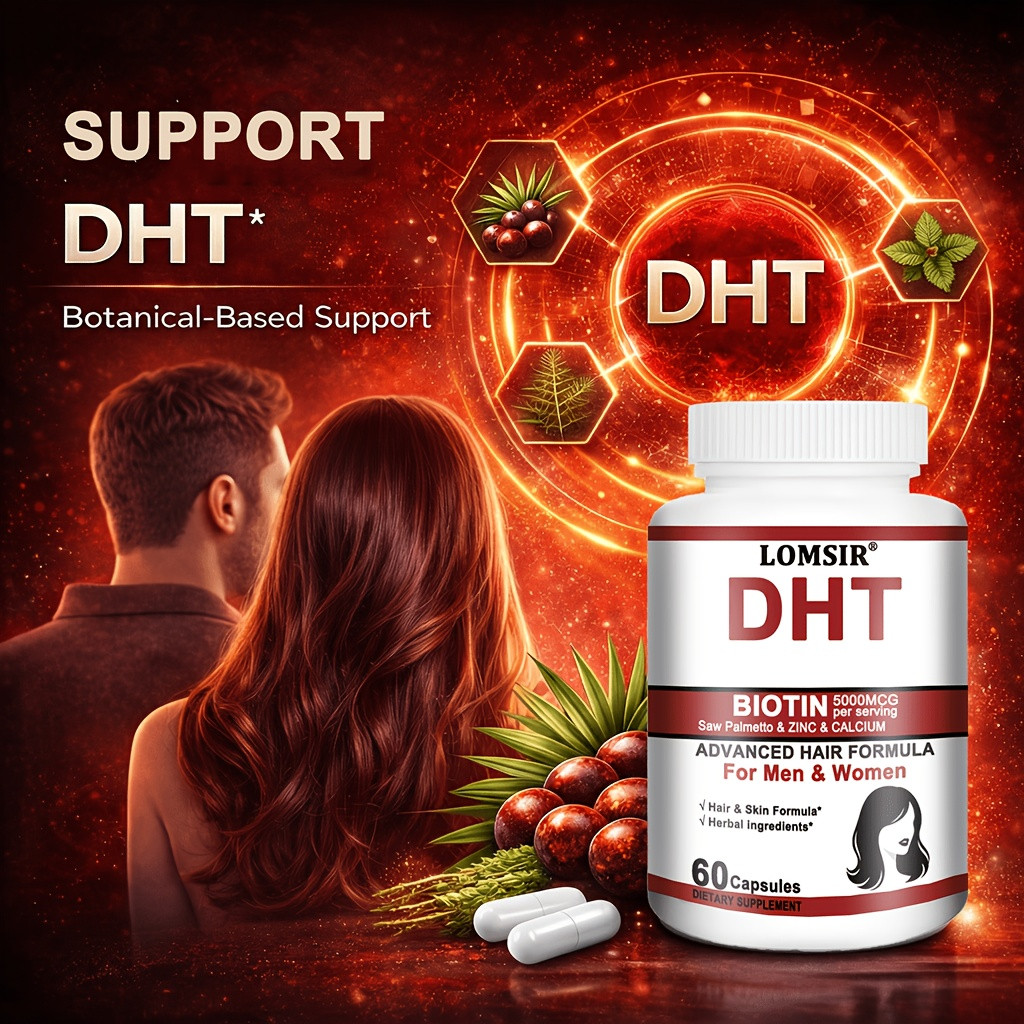 DHT Blocker Supplement – 5000mcg Biotin Advanced Hair Vitamin – 60 Capsules