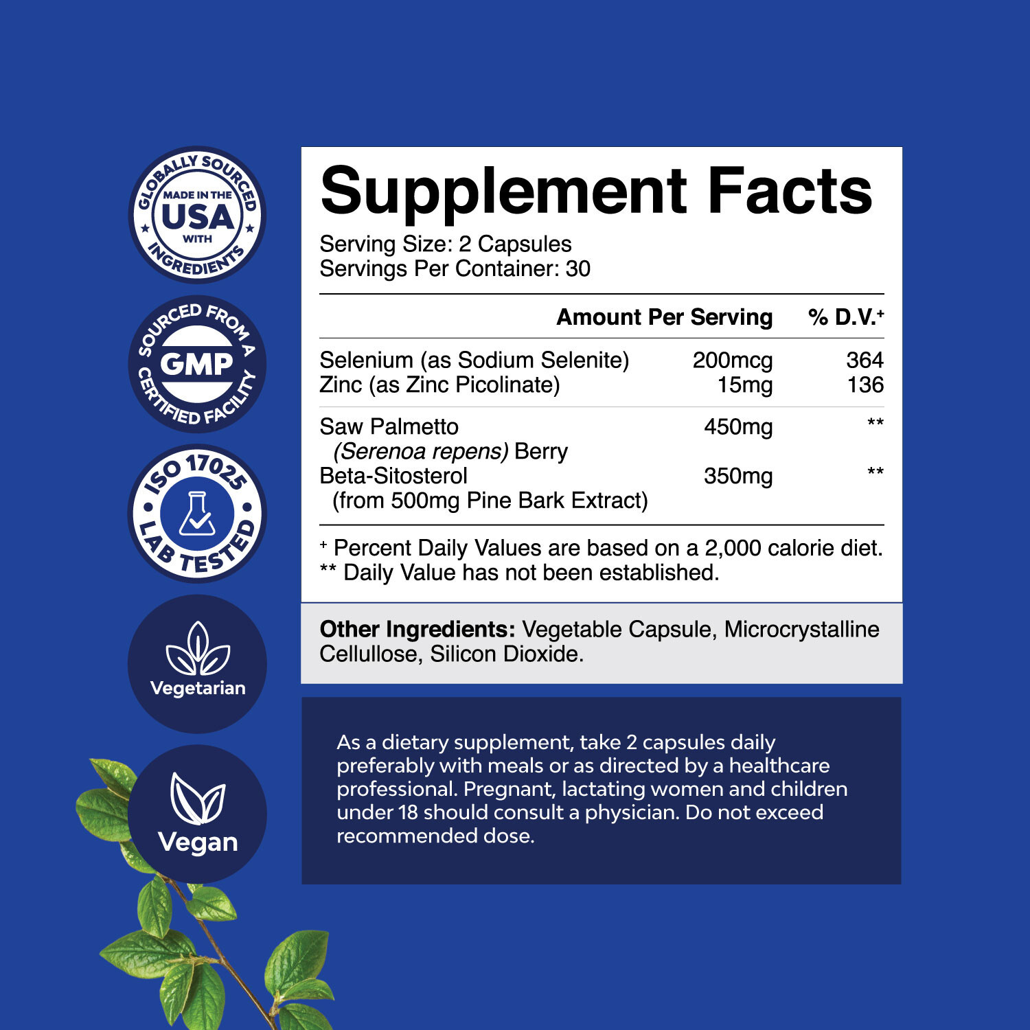 Saw Palmetto for Men with Beta Sitosterol for Prostate Support Better Bladder
