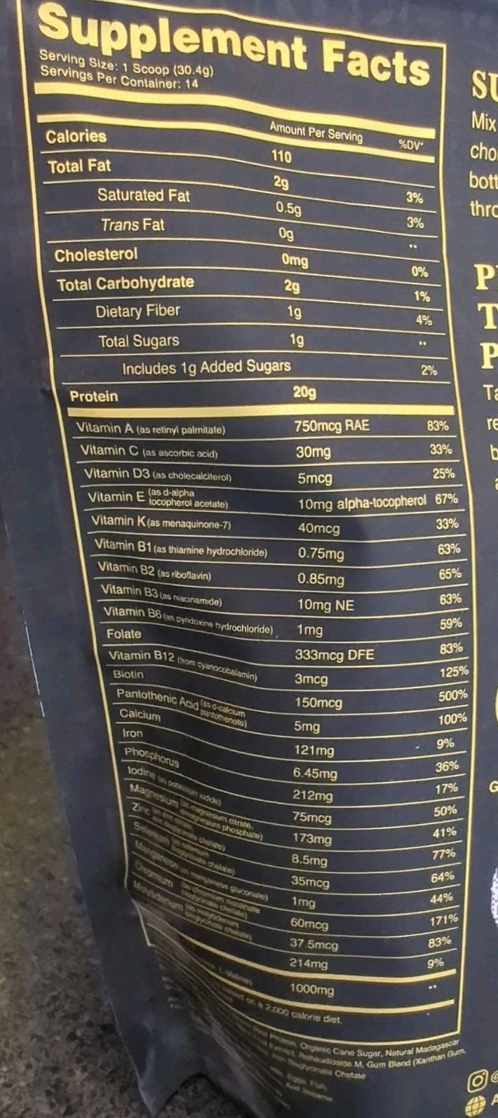 Ambrosia Collective Planta Plant Protein Madagascar Vanilla 20 Grams/14 Serving