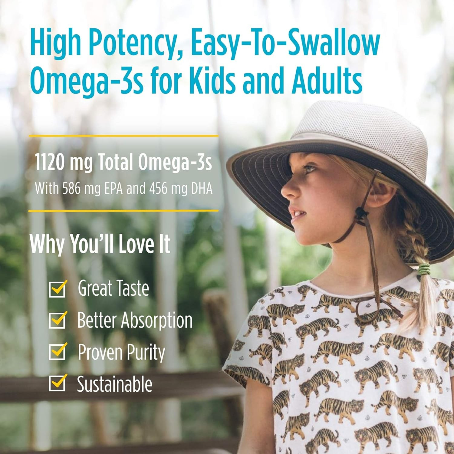 NEW Nordic Naturals ProOmega 2000 Junior -Omega 3 Formula for Teenagers, 60 Soft