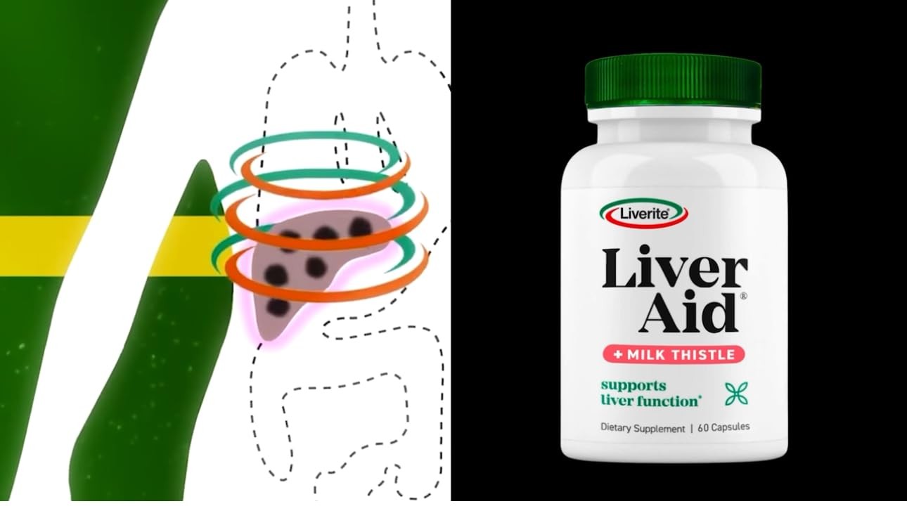 LIVERITE Liver Aid with Milk Thistle 150 150 Count (Pack of 1), Brown
