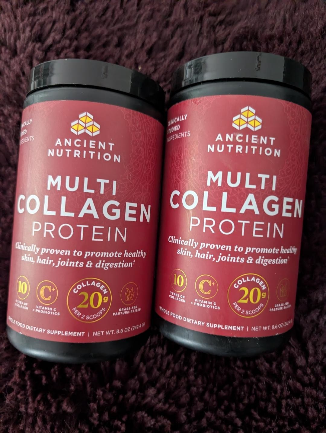 02 X Ancient Nutrition Multi Collagen Protein Powder Unflavored 242.4 grams