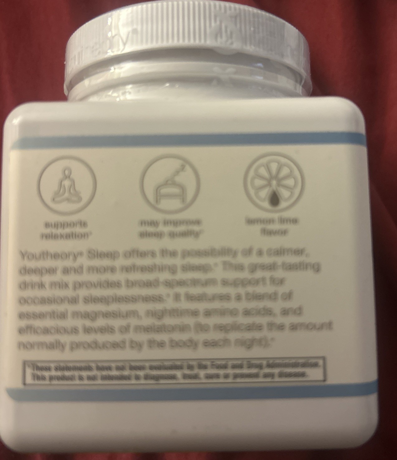 Youtheory Sleep Powder Lemon Lime Flavor – Dietary Supplement 6 oz. Exp 9/2026