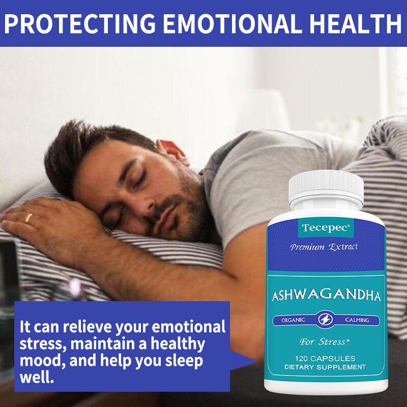 Organic Ashwagandha 1000 mg Dietary Supplement for Stress Calm Anxiety Relief