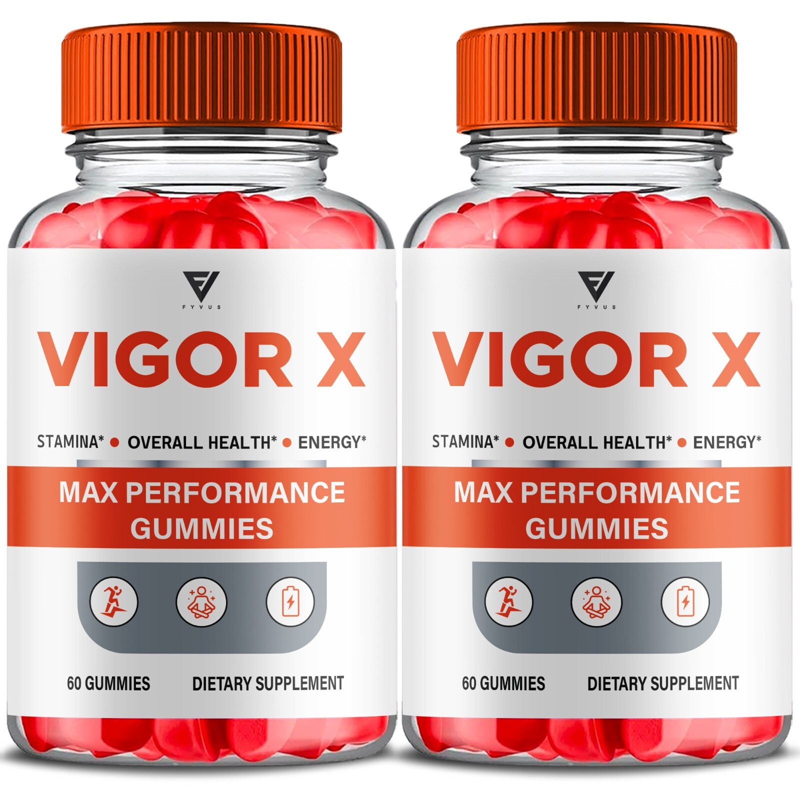 (2 Pack) Vigor X Gummies, Vigor X Max Strength Overall Wellness (120 Gummies)
