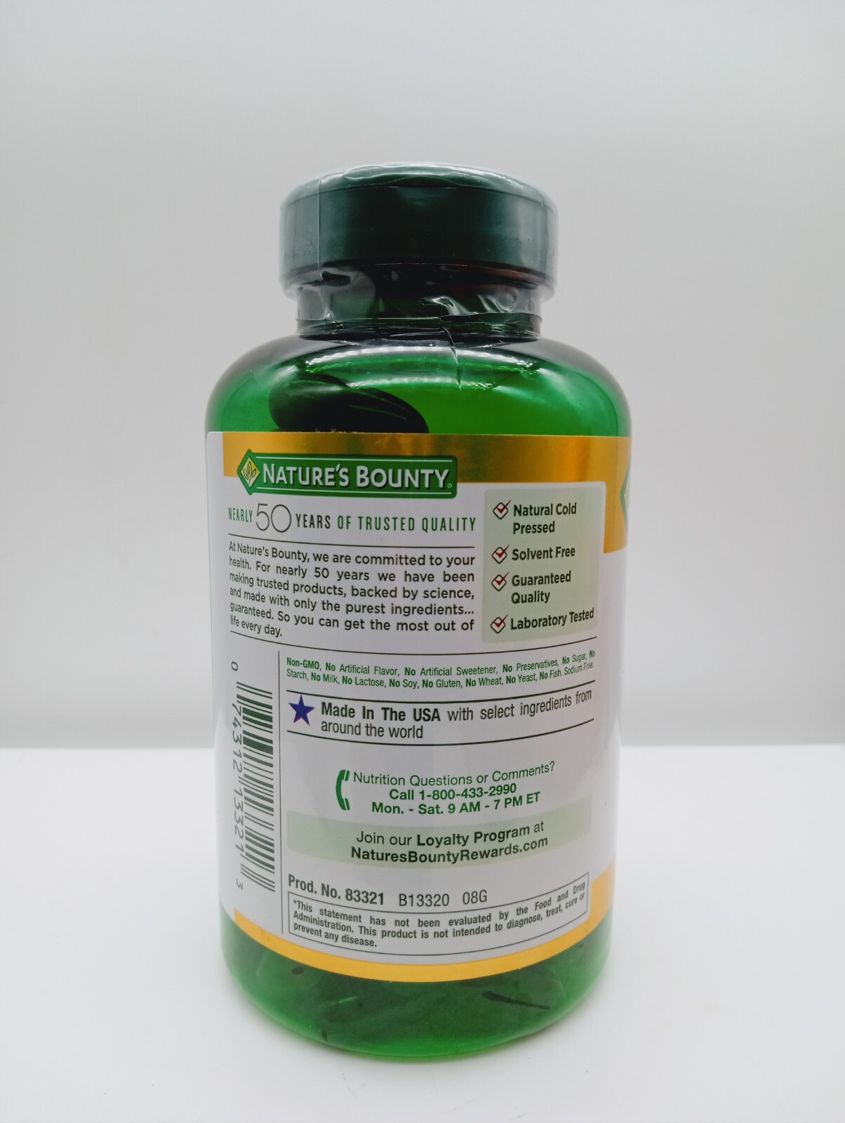Nature’s Bounty FLAXSEED OIL W/OMEGA 3-125 Rapid Release Softgels Exp. 5/2025+