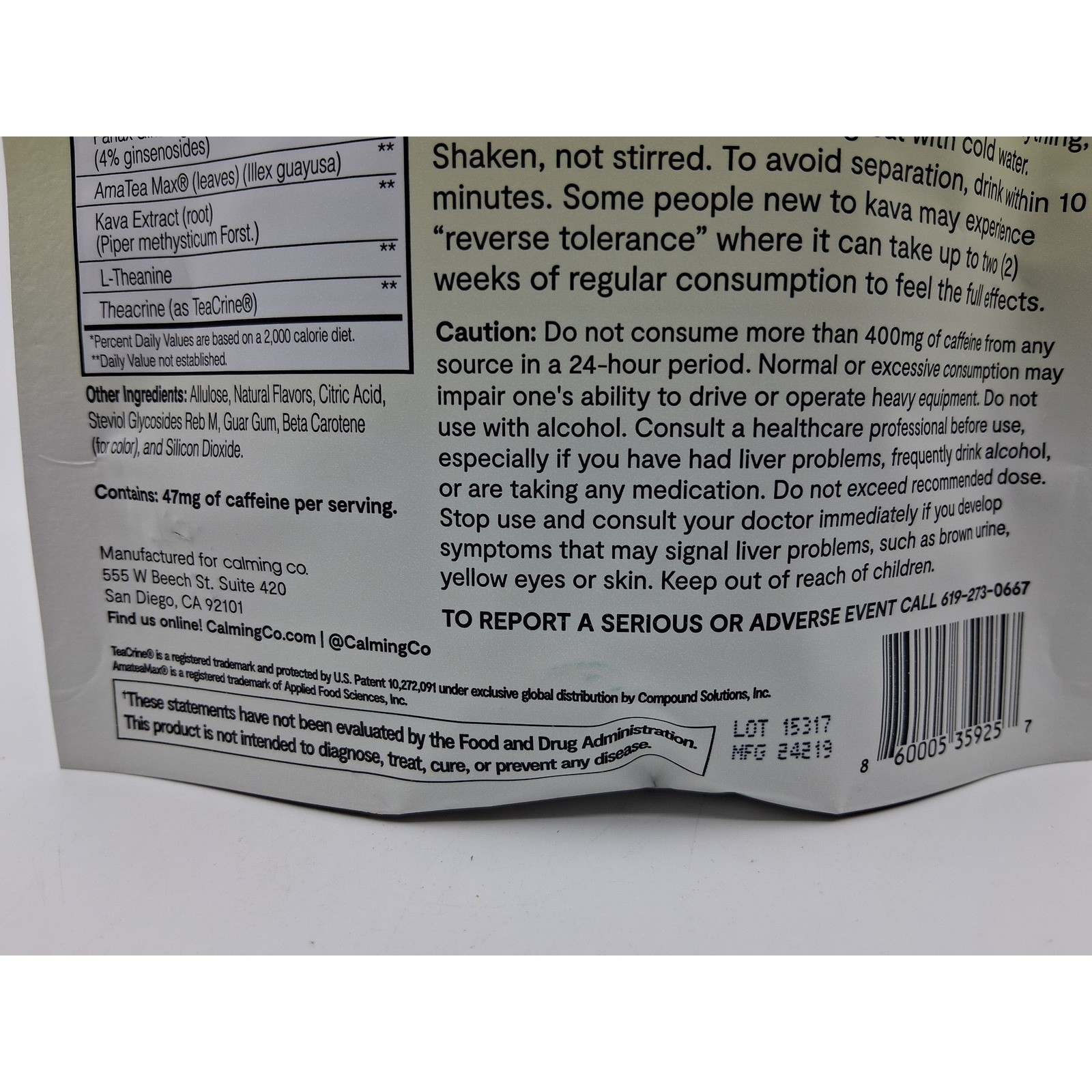 Calming Co U Focus – Orange Citrus 15 sticks open bag, SEALED packets
