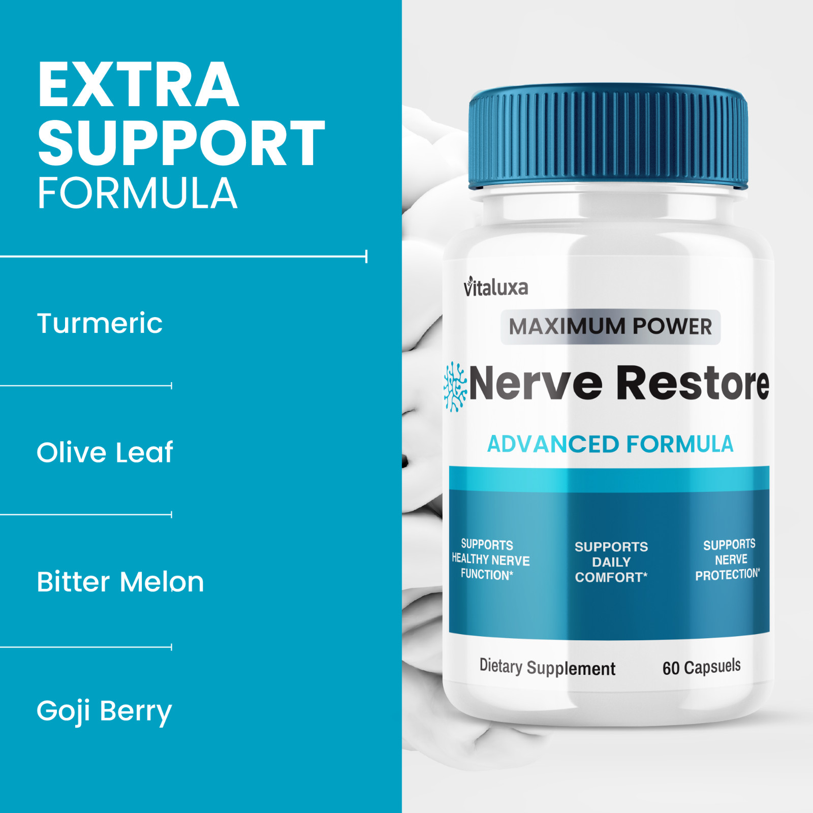 (3 Pack) Nerve Restore Capsules, Nerve Restore Advanced Formula (180 Capsules)