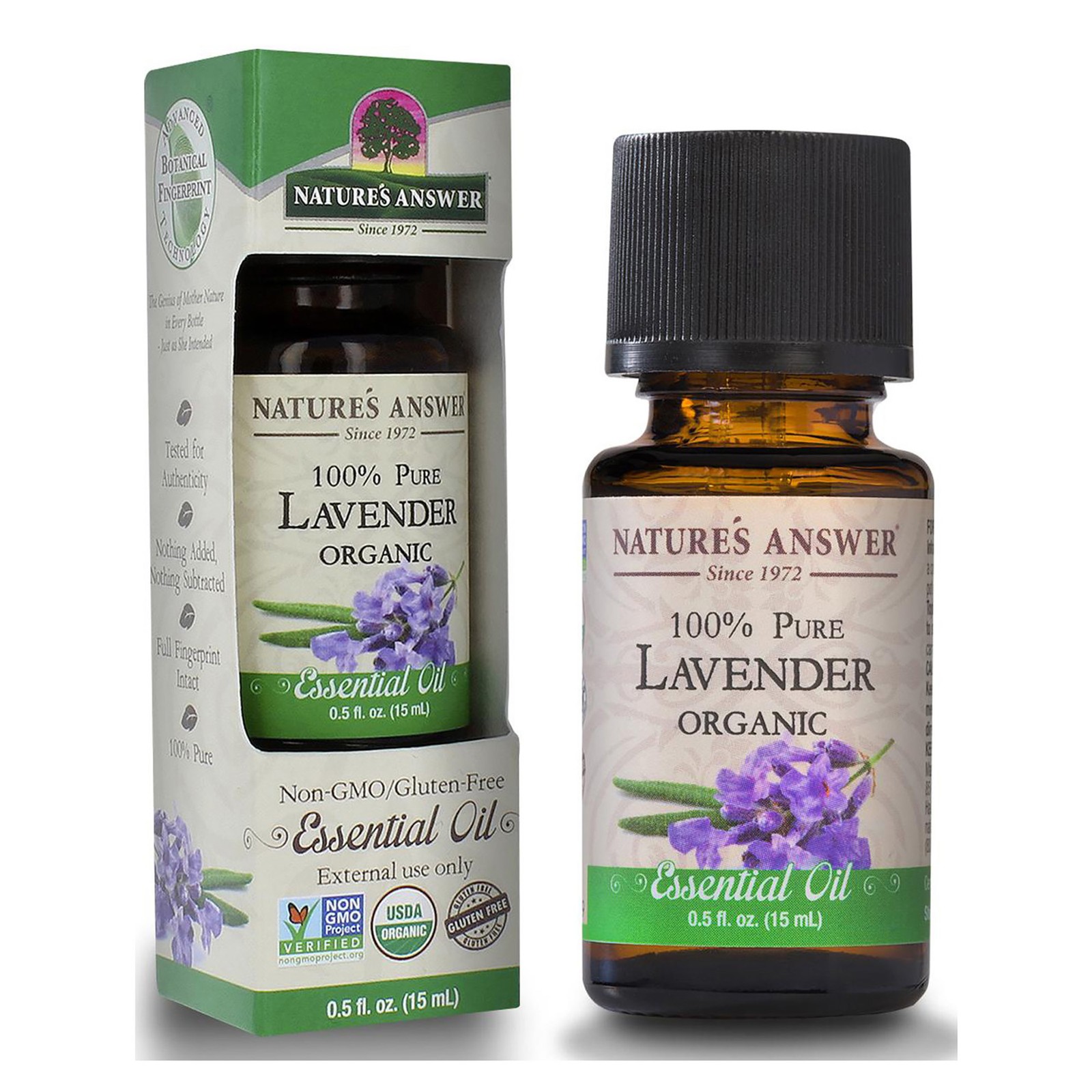 2 Pack Essential Oil Organic – Lavender by Natures Answer for Unisex – 0.5 oz