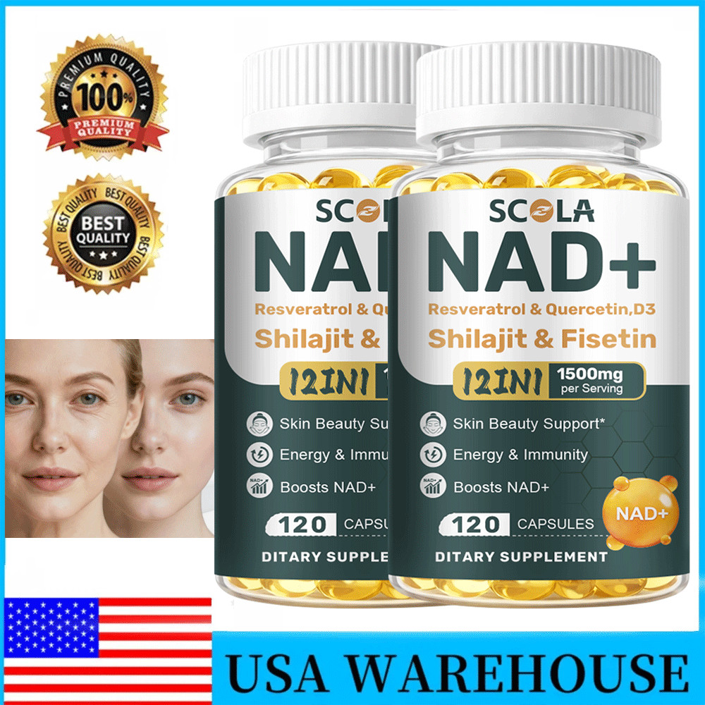 NAD+ Supplement 1500mg with Resveratrol | Cellular Health & Energy | 240Caps