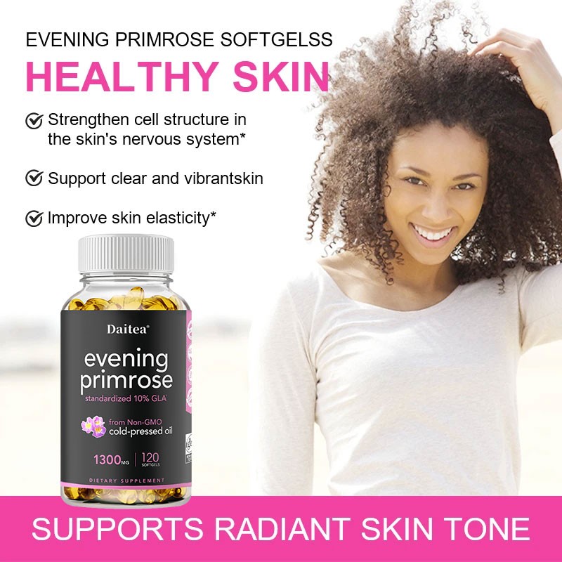 Non-GMO Evening Primrose 30/60/120 Caps-Support Women Wellness & Radiant Skin