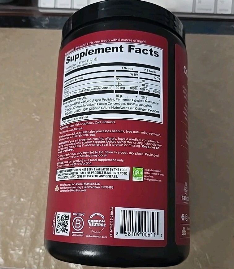 Ancient Nutrition Multi Collagen Protein Powder – 16 oz