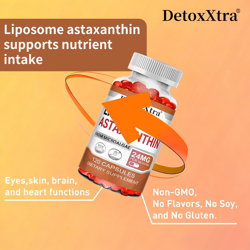 Astaxanthin 24mg, 30/60/120Softgels – Gluten Free and Non-GMO