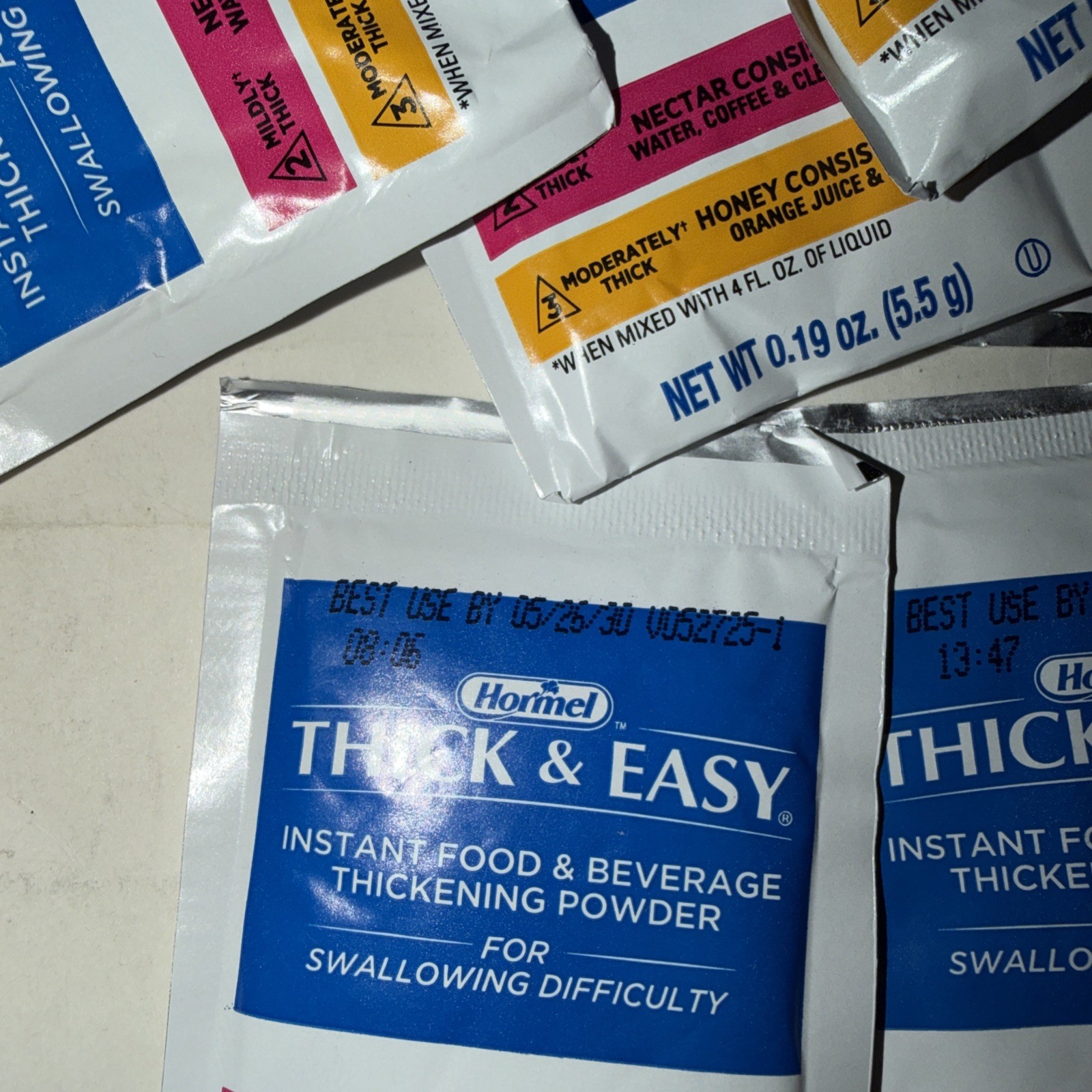 Lot 49 Thick & Easy Drink/Food Thickener Unflavored 5.5 Gram Packets/3 Sysco