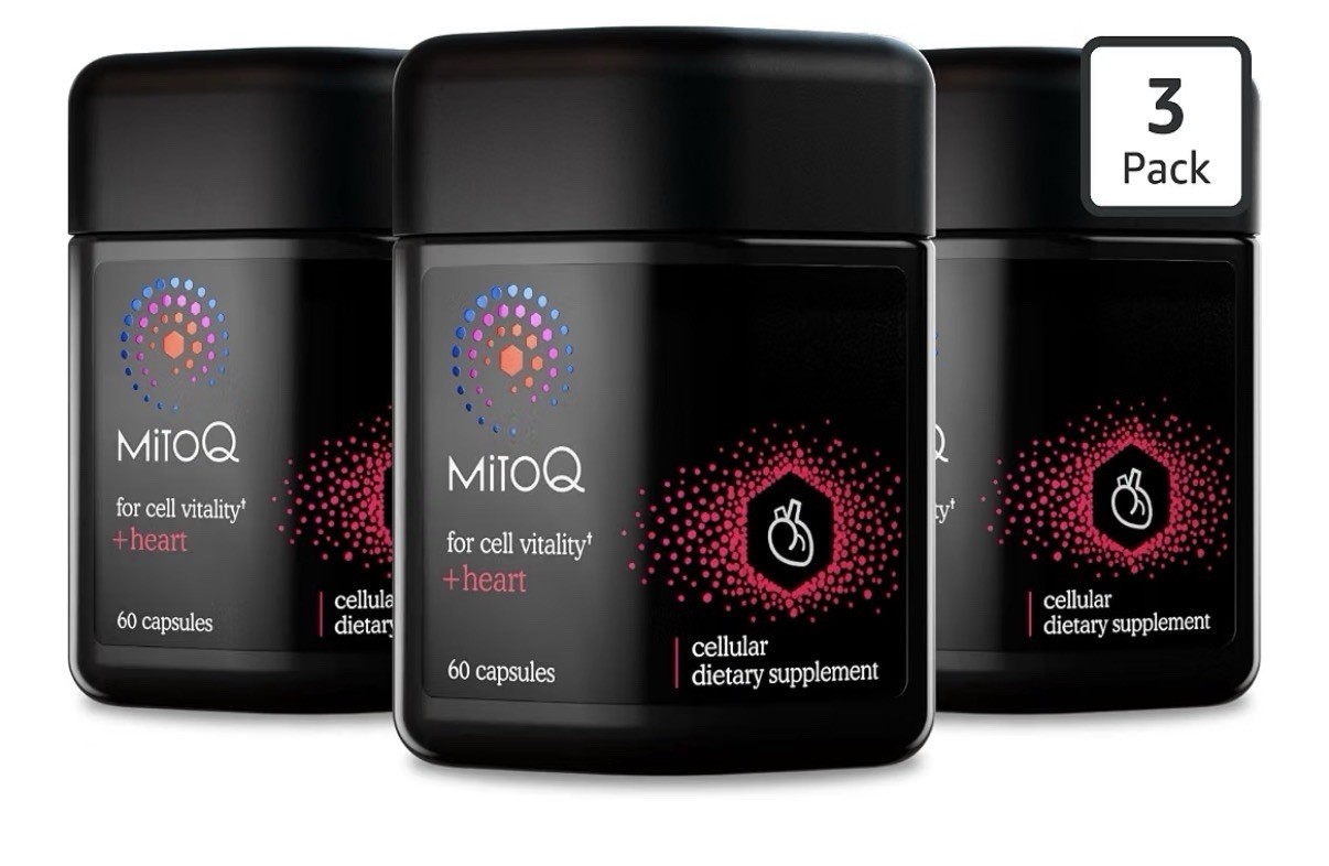 3 Pack MitoQ For Cell Vitality + Heart Cellular Dietary Supplement Blood Flow