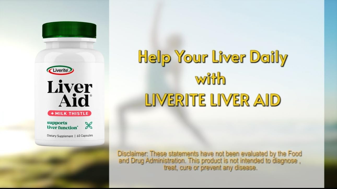 LIVERITE Liver Aid with Milk Thistle 150 150 Count (Pack of 1), Brown