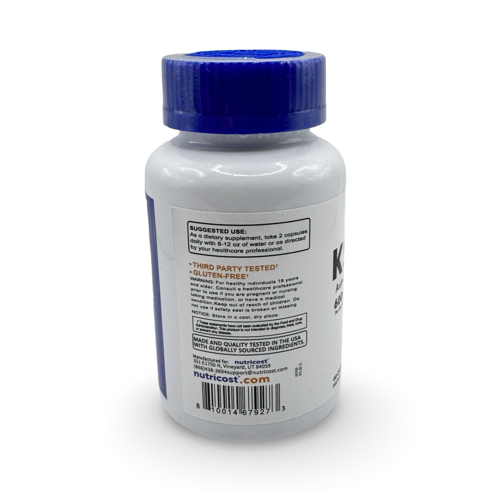 Nutricost KSM-66 Ashwagandha Root Extract 600mg, 60 Capsules, 60 Servings
