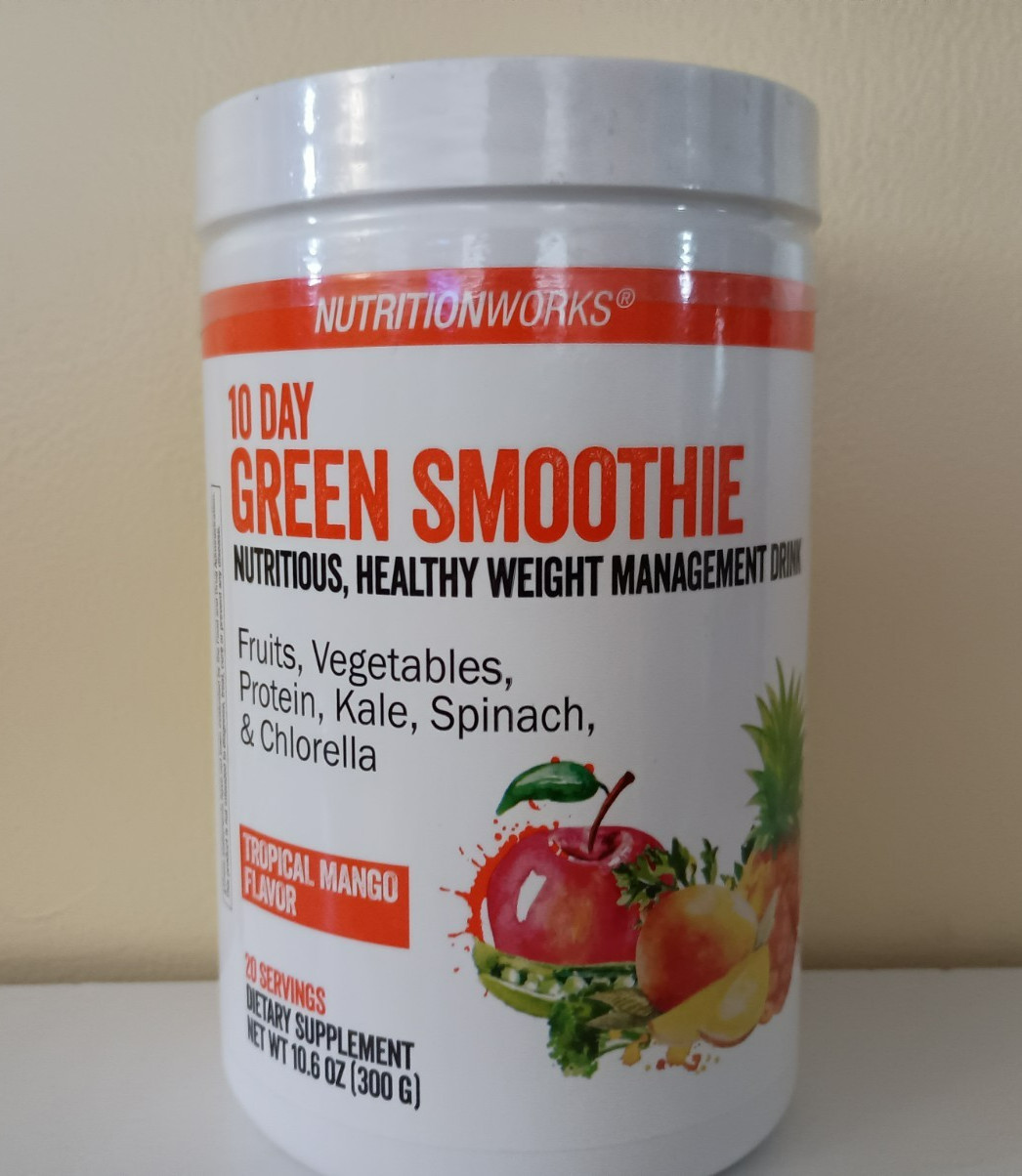 NutritionWorks®10 Day Green Smoothie Drink Mix Cleanse & Detox Tropical Mango