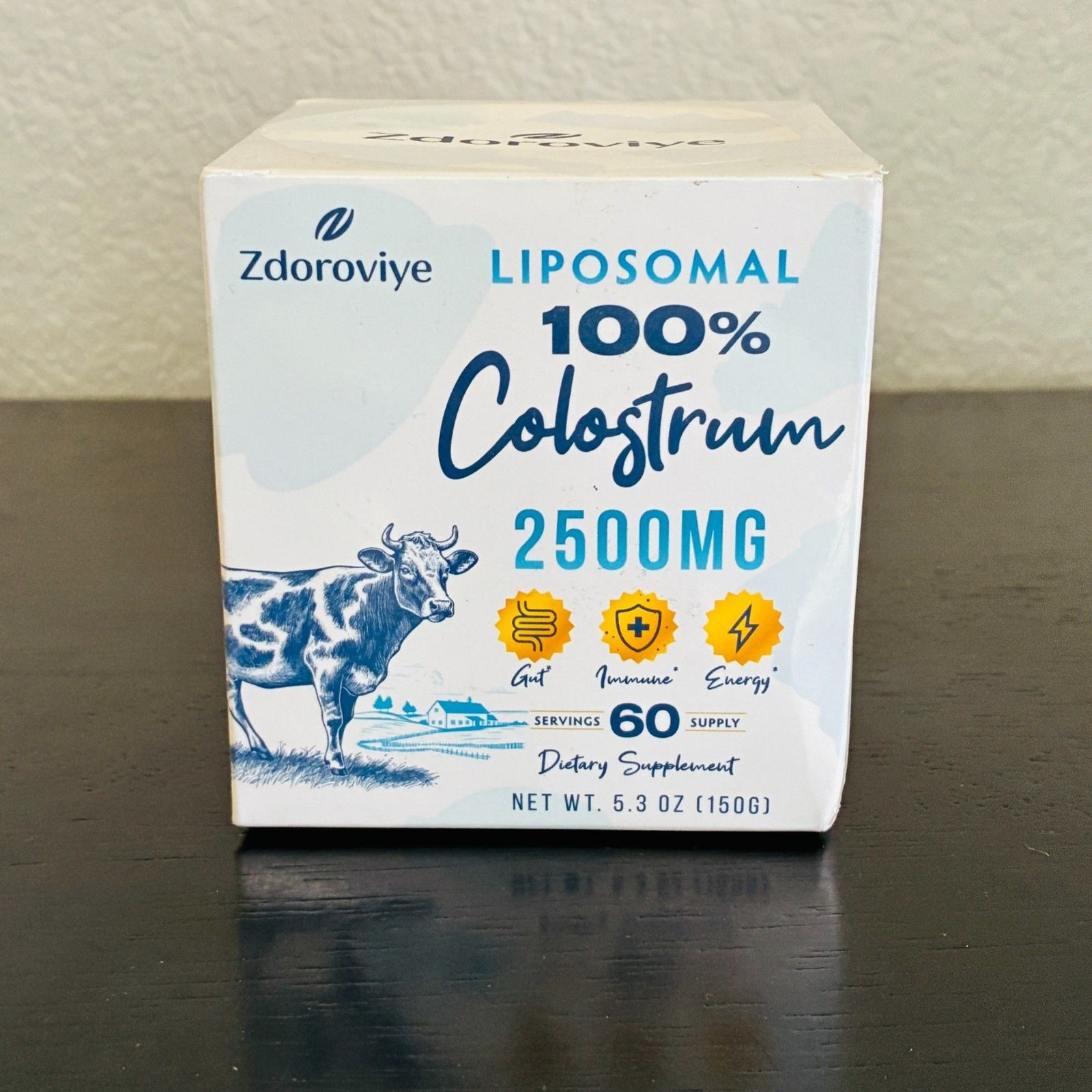 Zdoroviye Liposomal 100% Colostrum 2500mg – 60 Servings