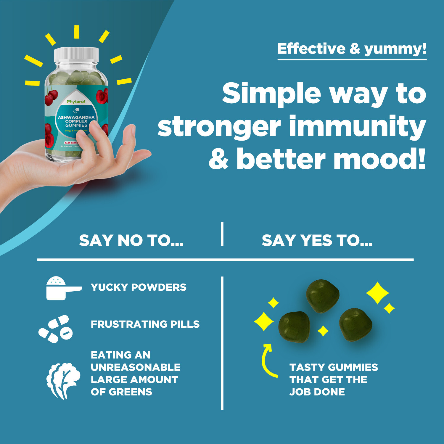 Calming Adaptogen Zinc and Ashwagandha Gummies – Tasty Stress Gummies for Adults