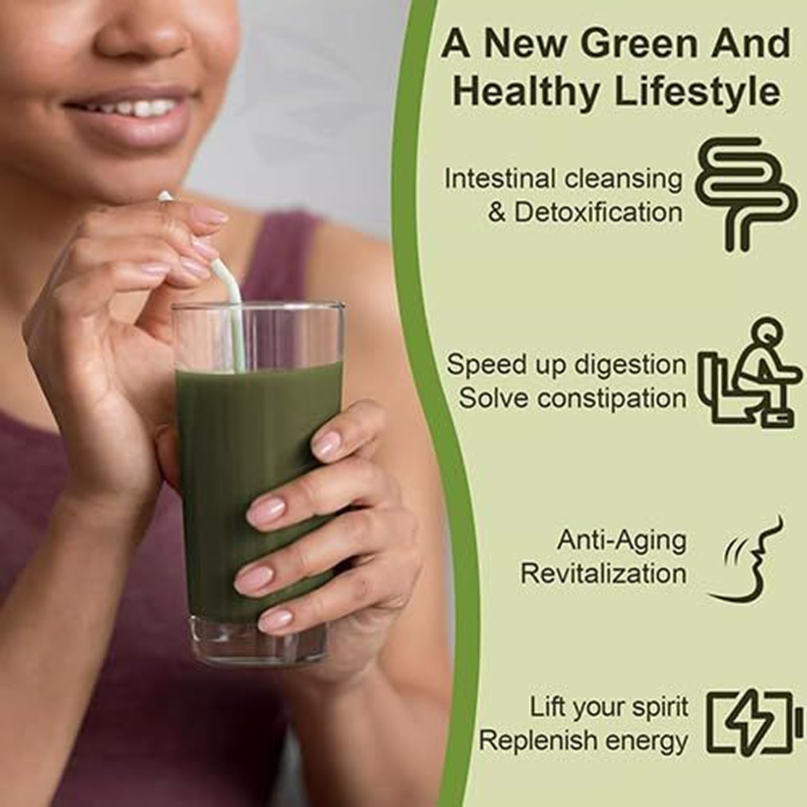 Detox Supplement Healthcare Natural Fiber Powder.
