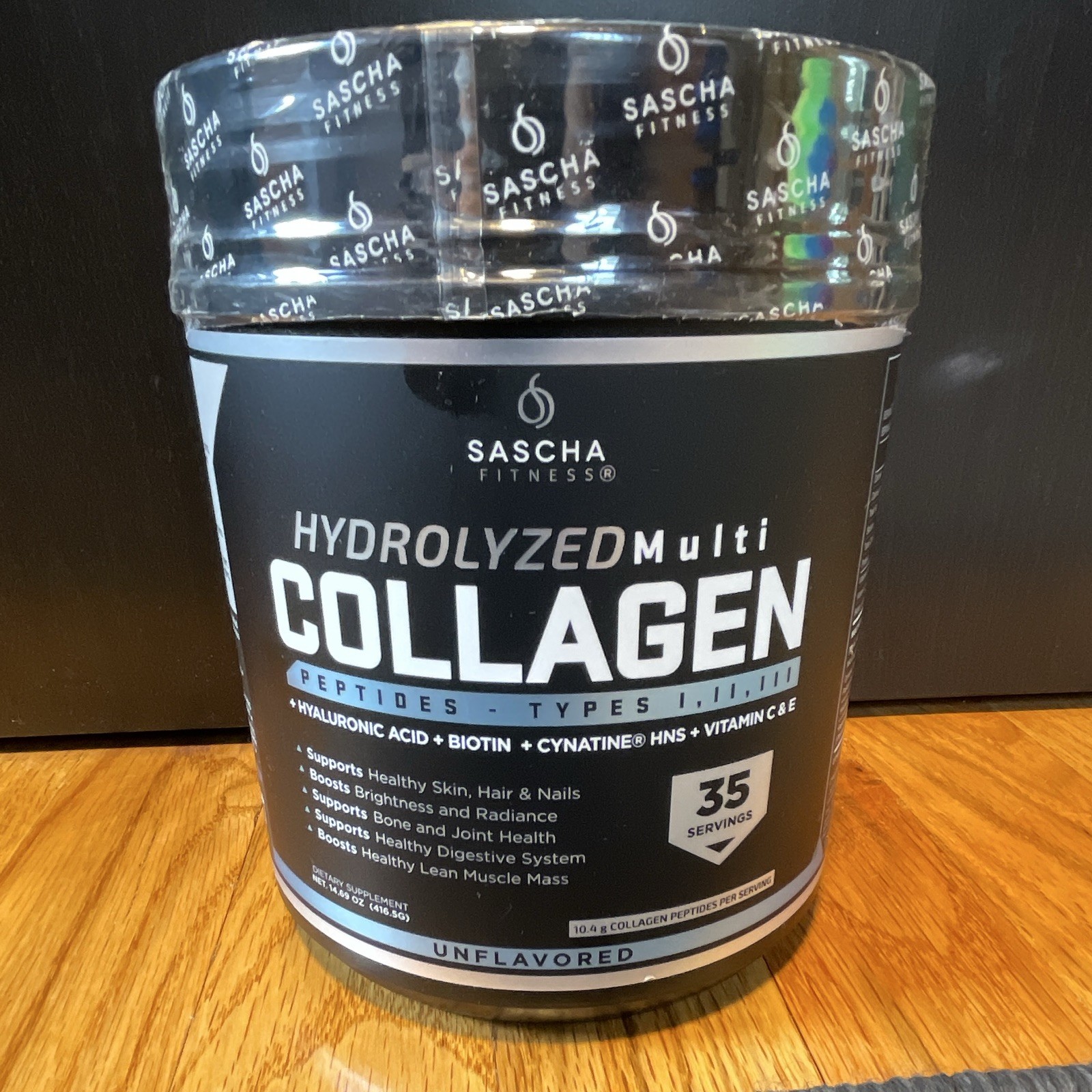 Sascha Fitness Hydrolyzed Multi Collagen Peptides Powder Unflavored 14.69 oz