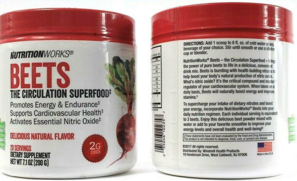 2 PACK NUTRITION WORKS BEETS THE CIRCULATION SUPER FOOD PROMOTES ENERGY