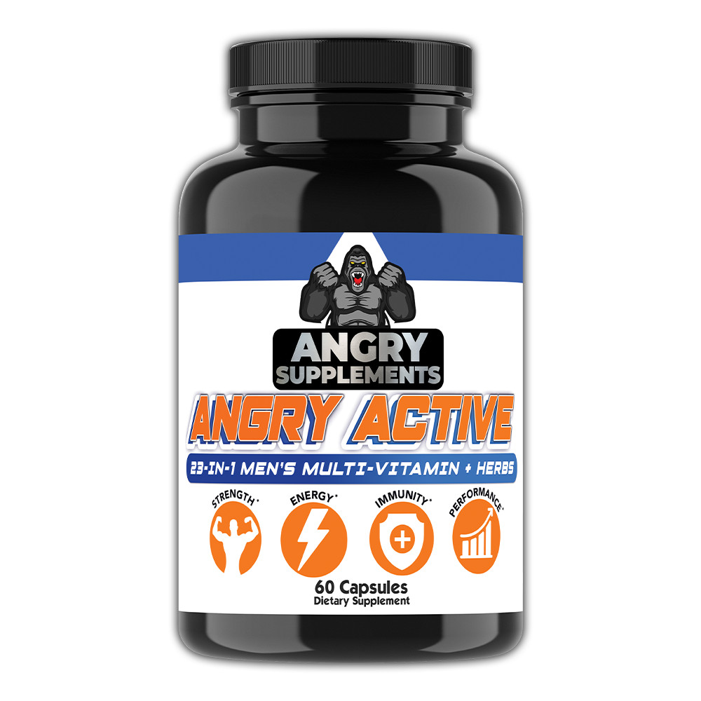 Angry Active Mens 23in1 Multi Vitamin Herbal Test Booster T Boost Supplement 2pk