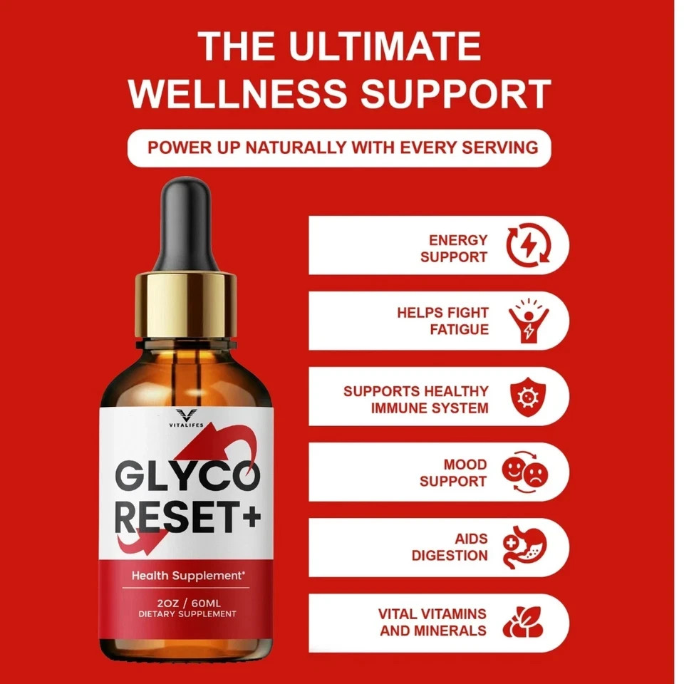 Glyco Reset Drops, GlycoReset Liquid Supplement for Blood Health – 5 Pack
