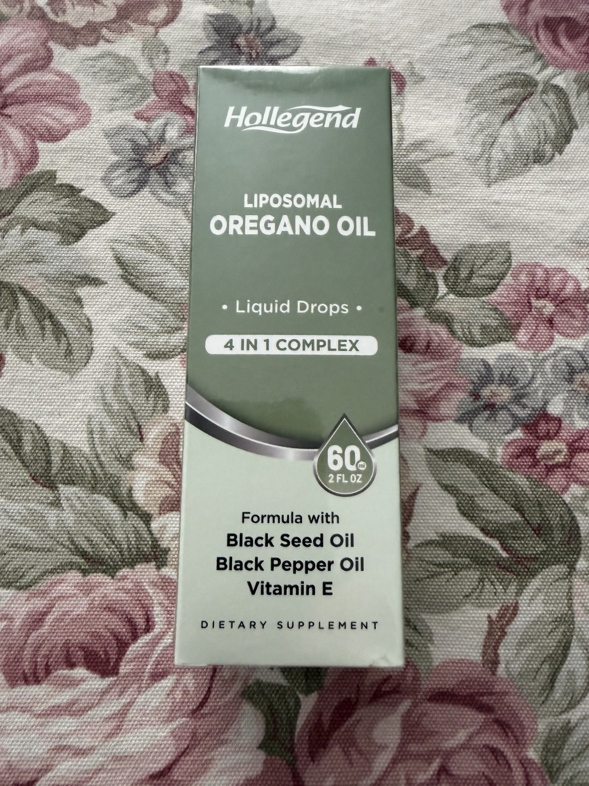 HOLLEGEND Liposomal Oregano Oil Liquid Drops, Organic Oil of Oregano Carvacrol
