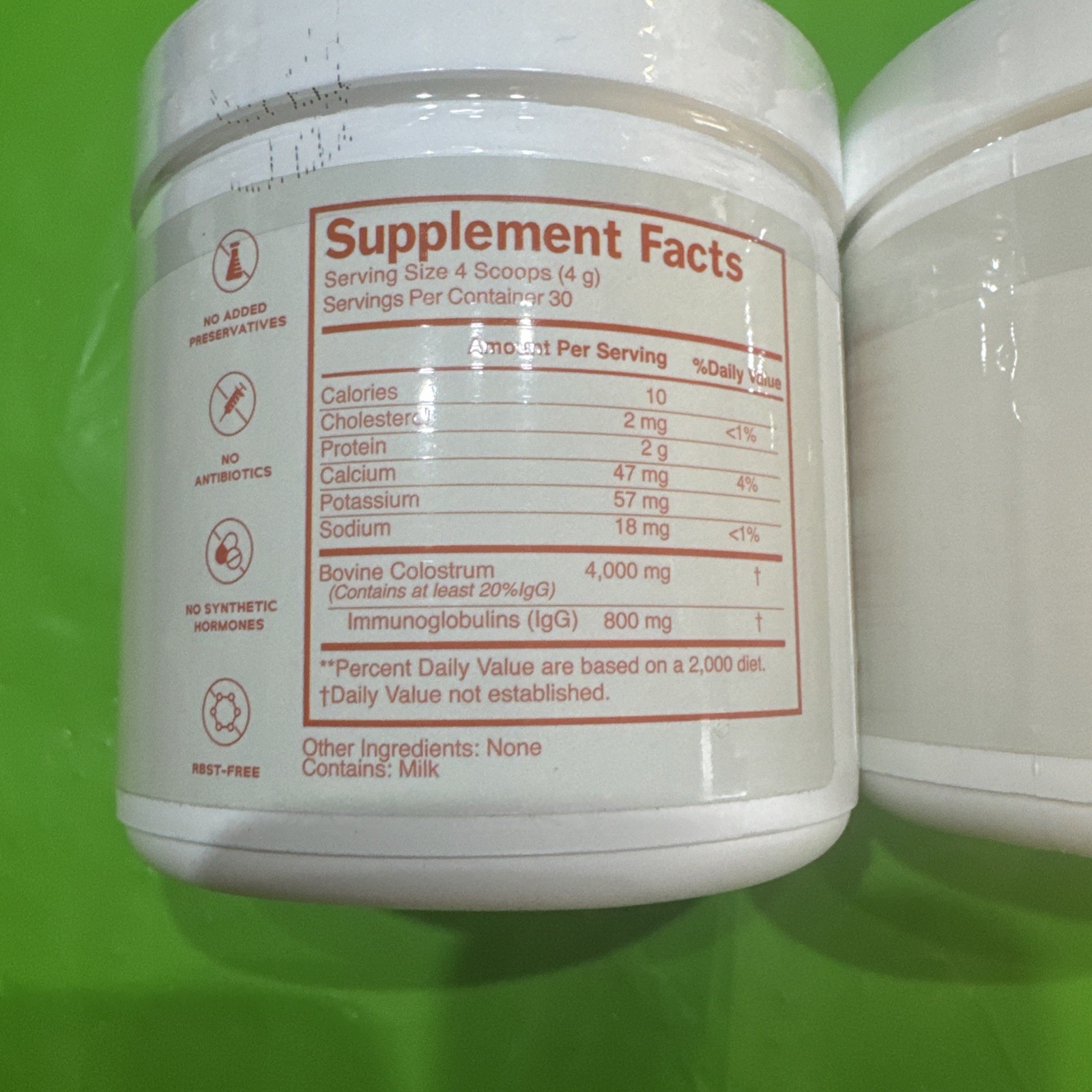 Lot Of 2 Aceso Bovine Colostrum Powder Immune Support Unflavored 120g rBST-Free