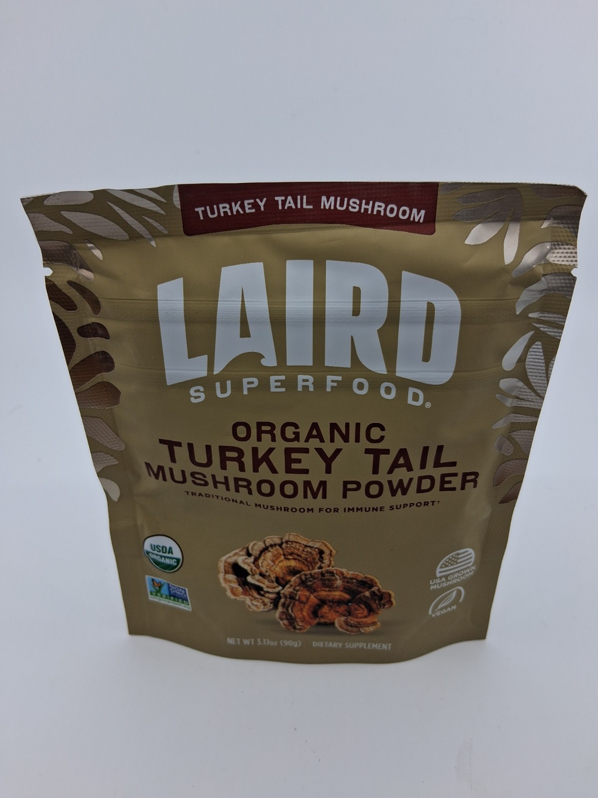 Laird Turkey Tail Mushroom Powder – 3.17 oz, 45 servings BB 4/2027