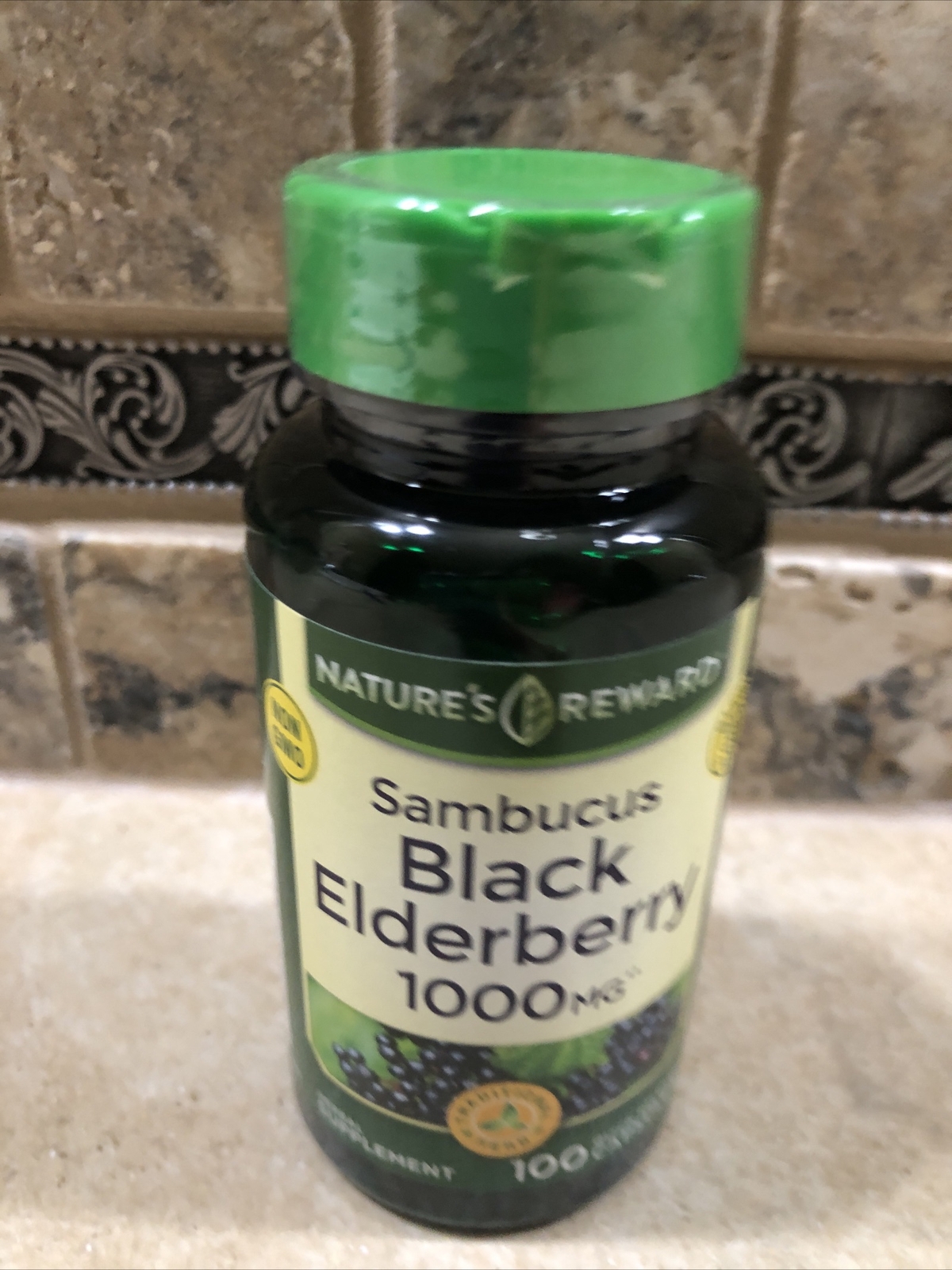 Sambucus Black Elderberry 1000 mg – 100 Capsules –