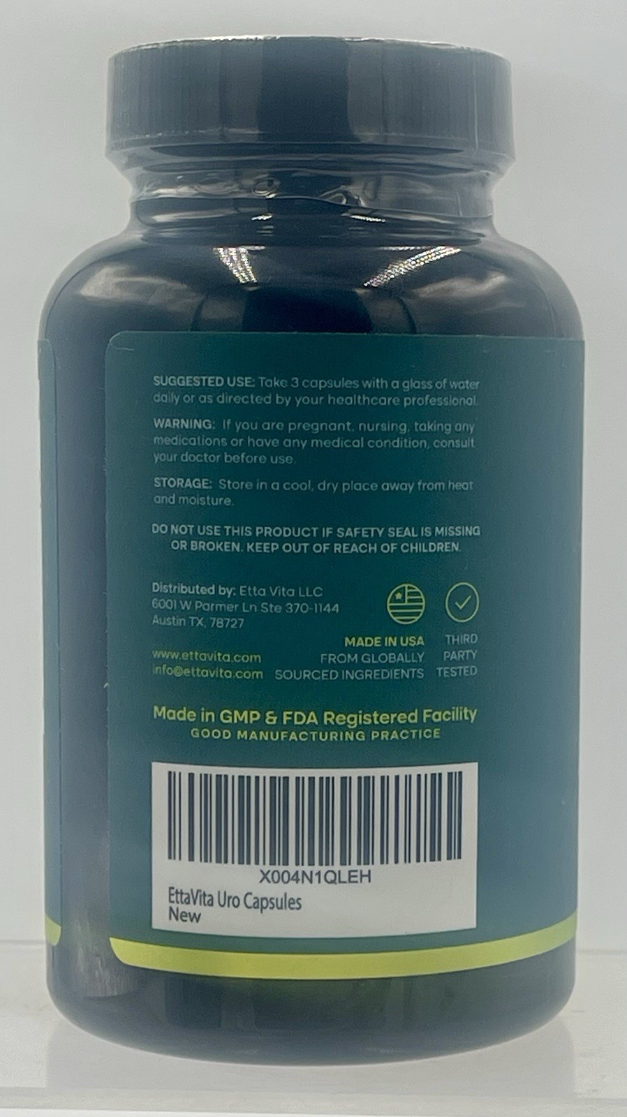 Etta Vita UltraUro Urolithin A 90 Caps Cellular Wellness Supplement EXP05/27
