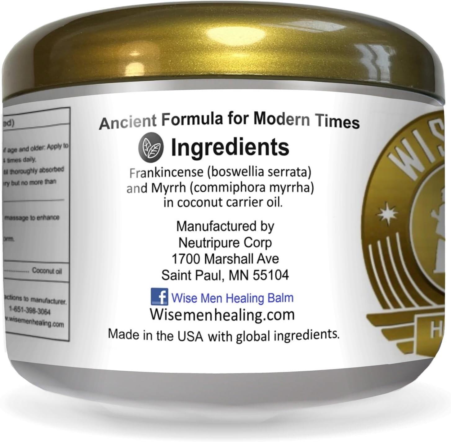 Wise Men Healing Balm with Frankincense and Myrrh for Neuropathy and Pain Relief