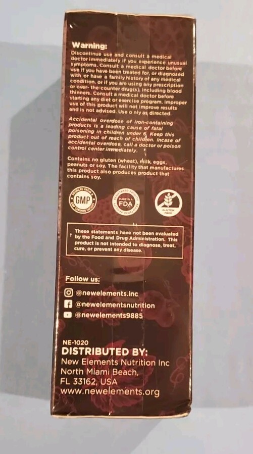 Iron B12 MCT Oil Helps W/ Anemia Nerve Health Energy & Metabolism Gluten Free