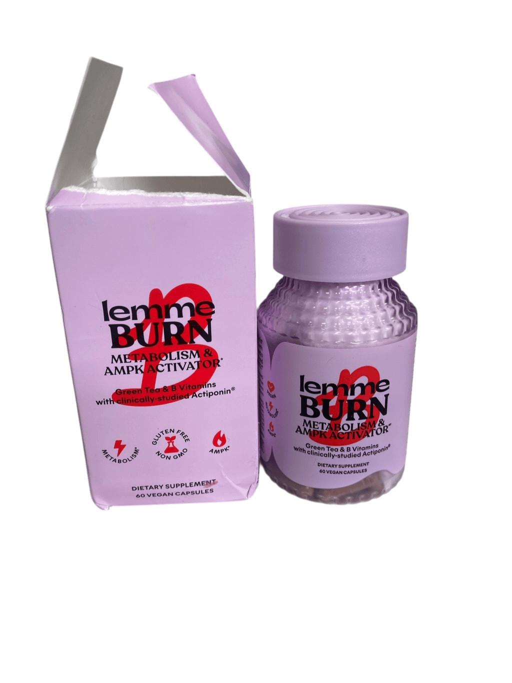 Lemme Burn, Metabolism & Fat-Burning Capsules 60ct 05/2026 New Damaged Box