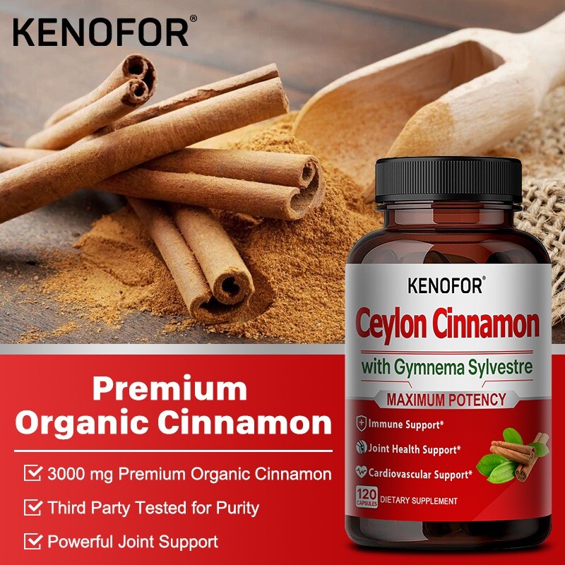 Ceylon cinnamon 3000 mg – lowers blood sugar, regulates fat, blood sugar 120Caps