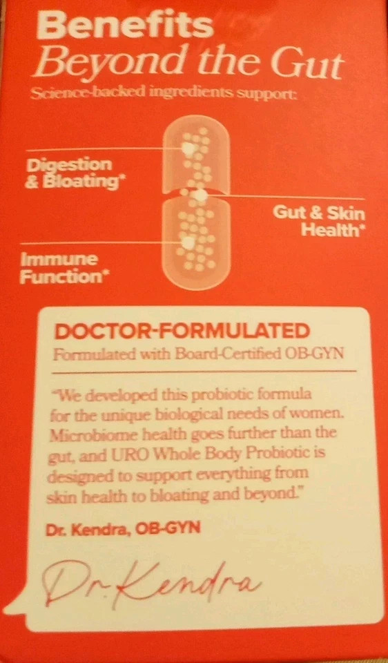 NEW – O Positiv URO Whole Body 20 Billion CFU Womens Probiotic 30 Caps EXP 6/26