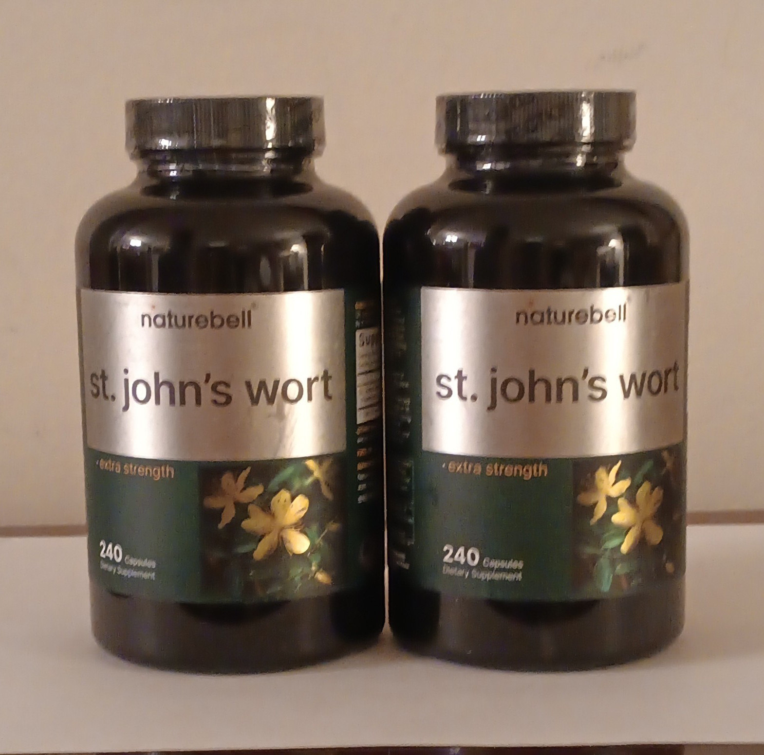 Lot of 2 – NatureBell St. John’s Wort 600mg, 240 Capsules each, Exp 02/2028