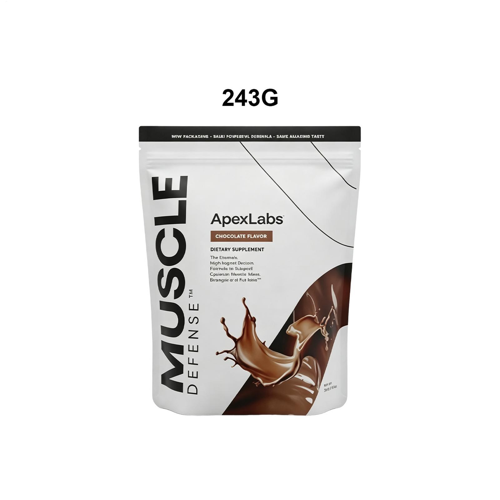 New Apex Labs Muscle Defense Chocolate Flavor- 8.57 OZ – EXP 2027