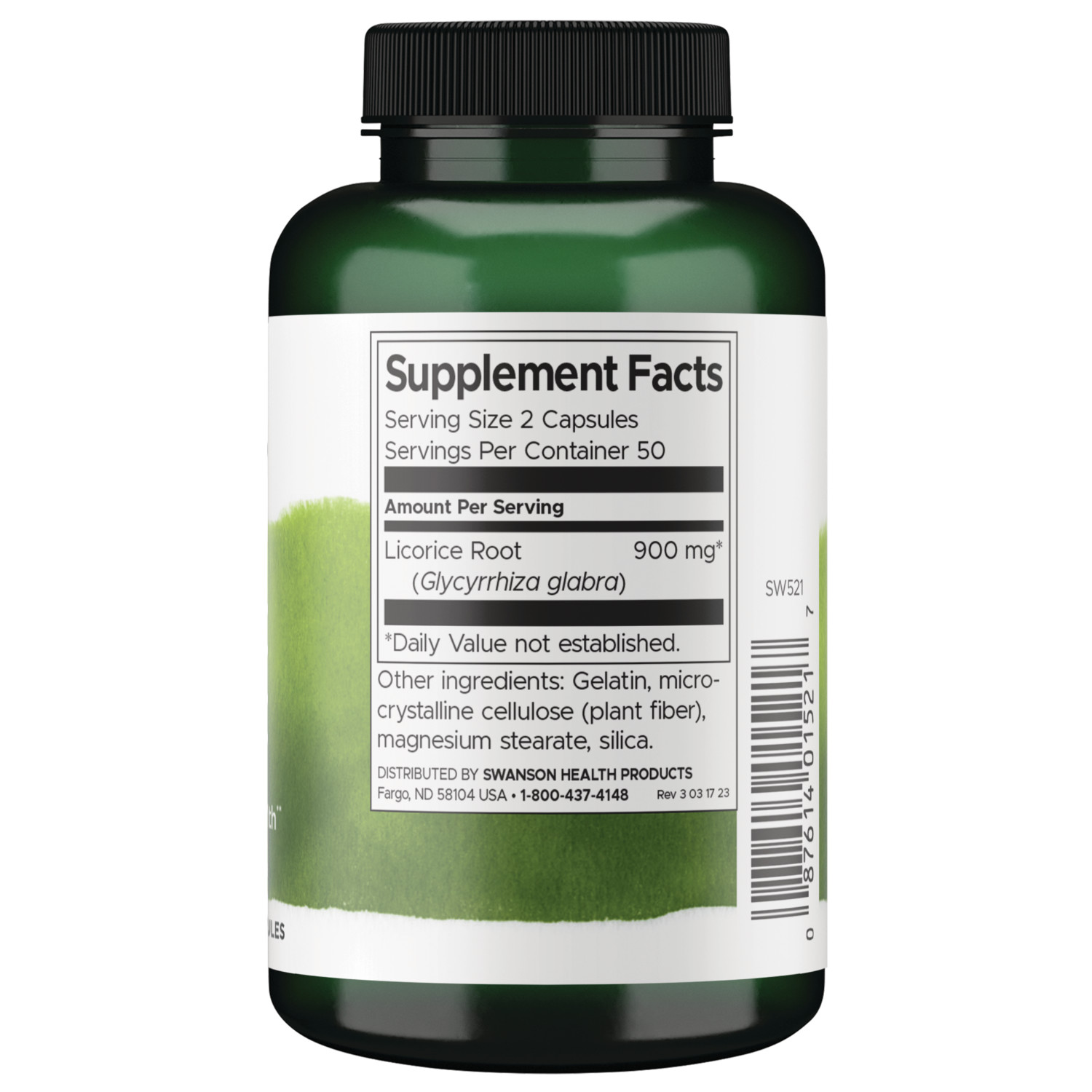 Swanson Licorice Root 450 mg 100 Capsules